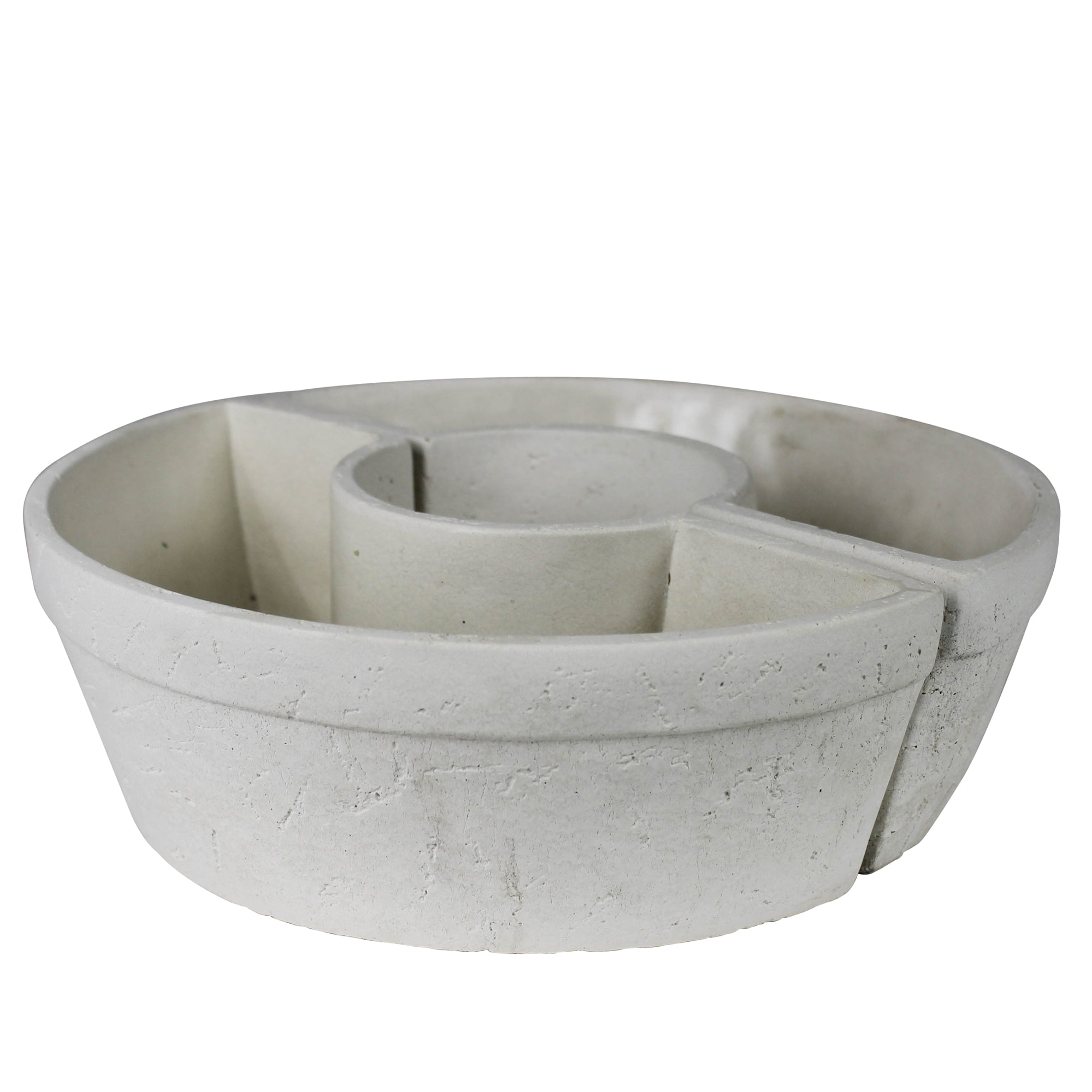 Tresco Rustic Umbrella Planter, Cement