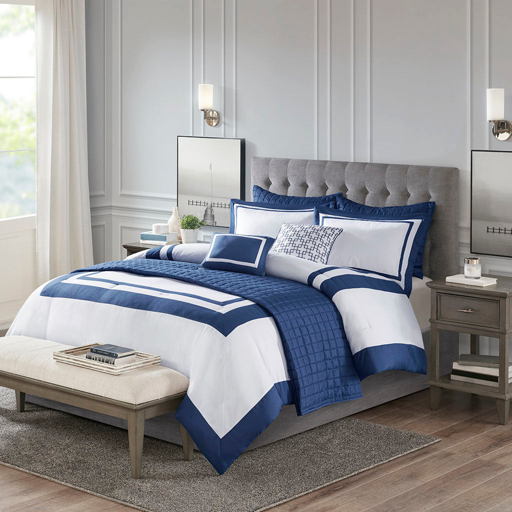 Heritage 8 Piece Comforter and Quilt Set Collection