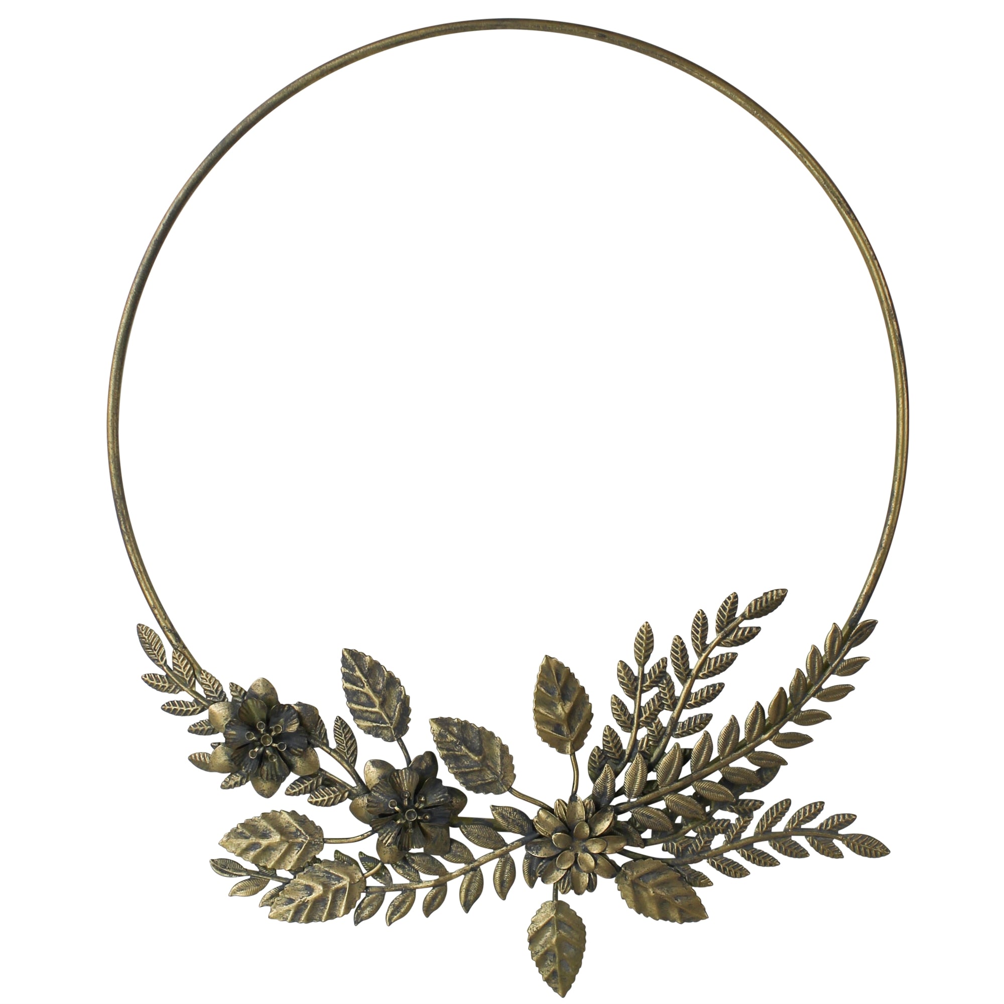 Astoria Foliage Wreath, Metal