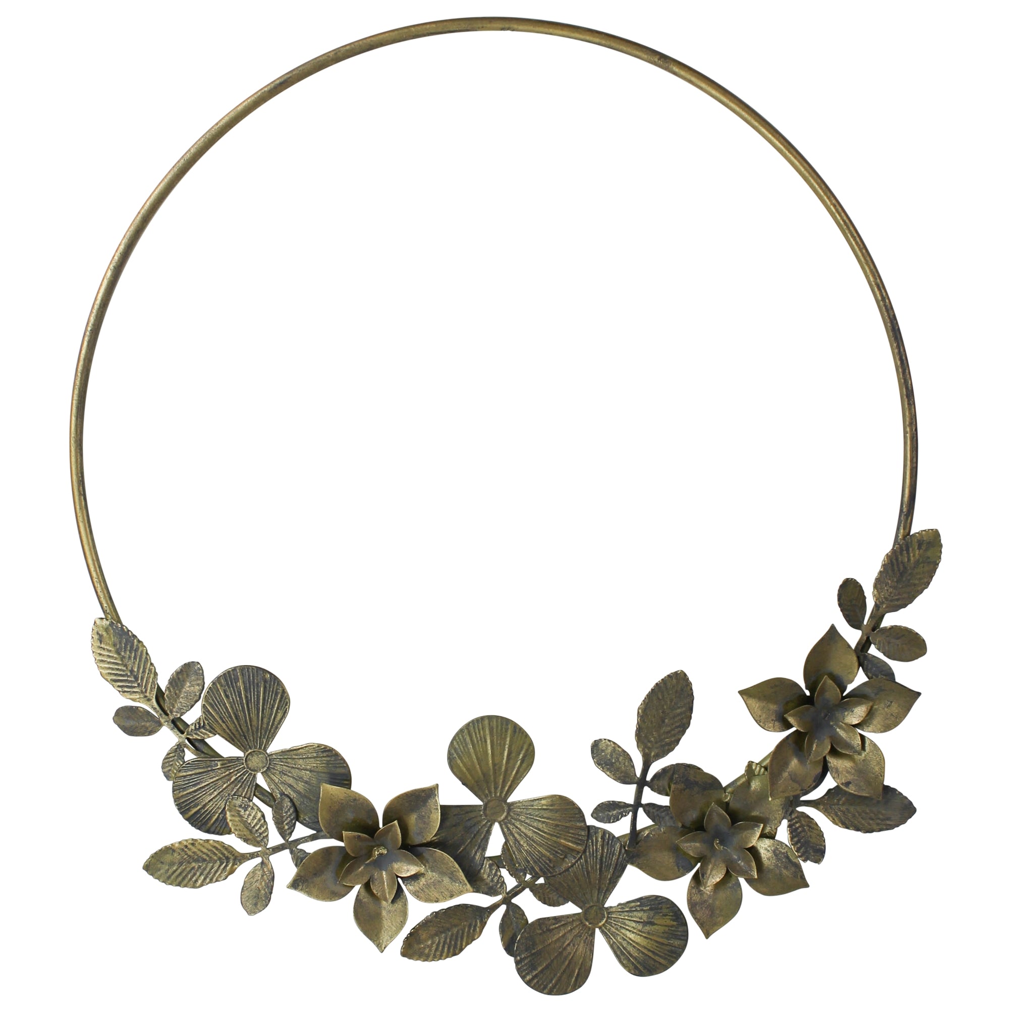 Astoria Floral Wreath, Metal