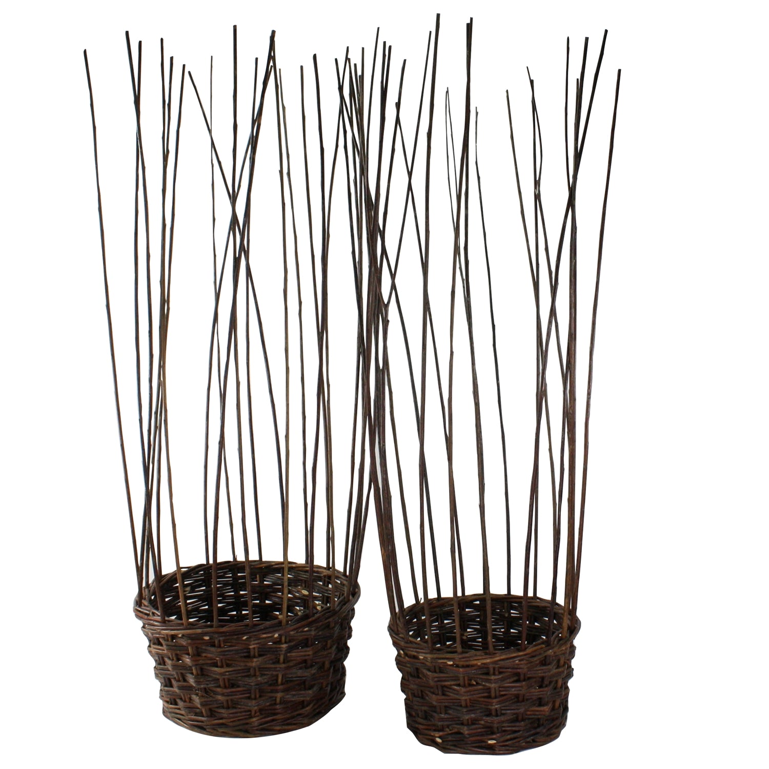 Willow Gathered Baskets - Set of 2 - Natural