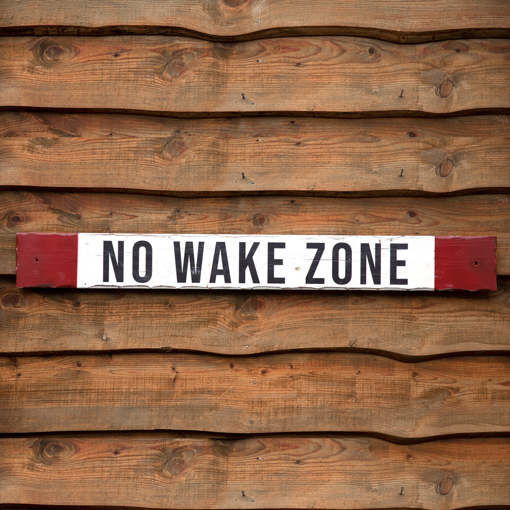 No Wake Zone Wooden Wall Art