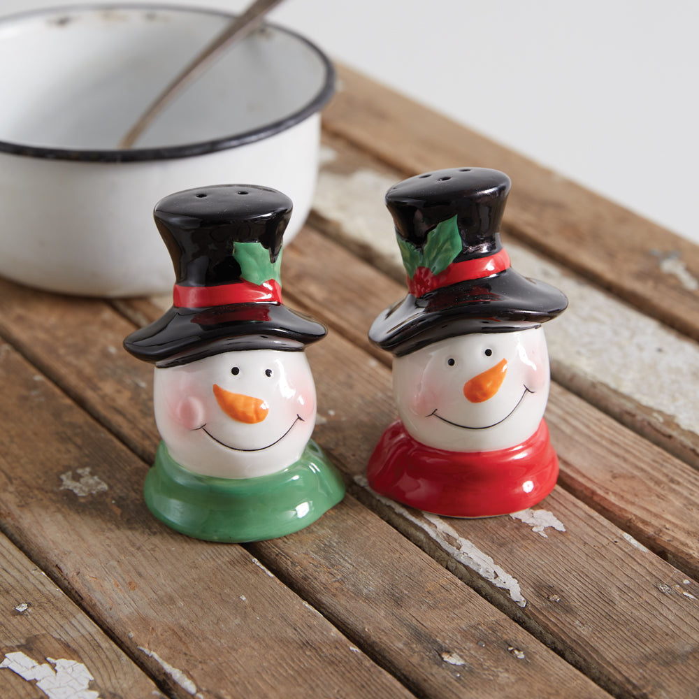 Cheerful Snowmen Salt & Pepper Shakers