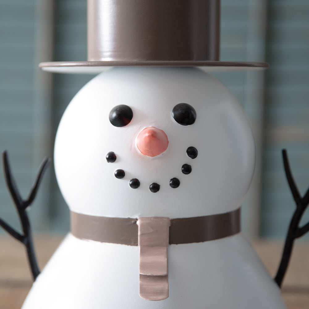 Metal Snowman w/ TopHat