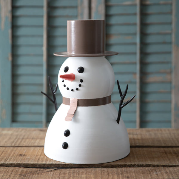 Metal Snowman w/ TopHat