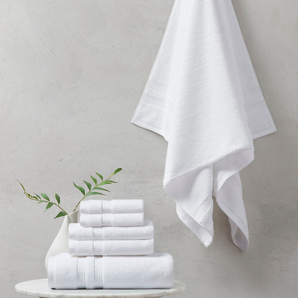 Plume 100% Cotton Feather Touch Antimicrobial Towel 6 Piece Set