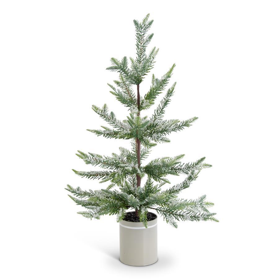 22" Snowy Pine in Planter