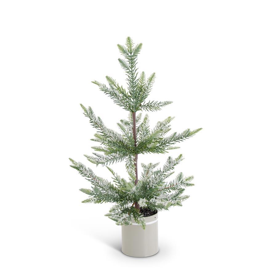28" Snowy Pine in Planter