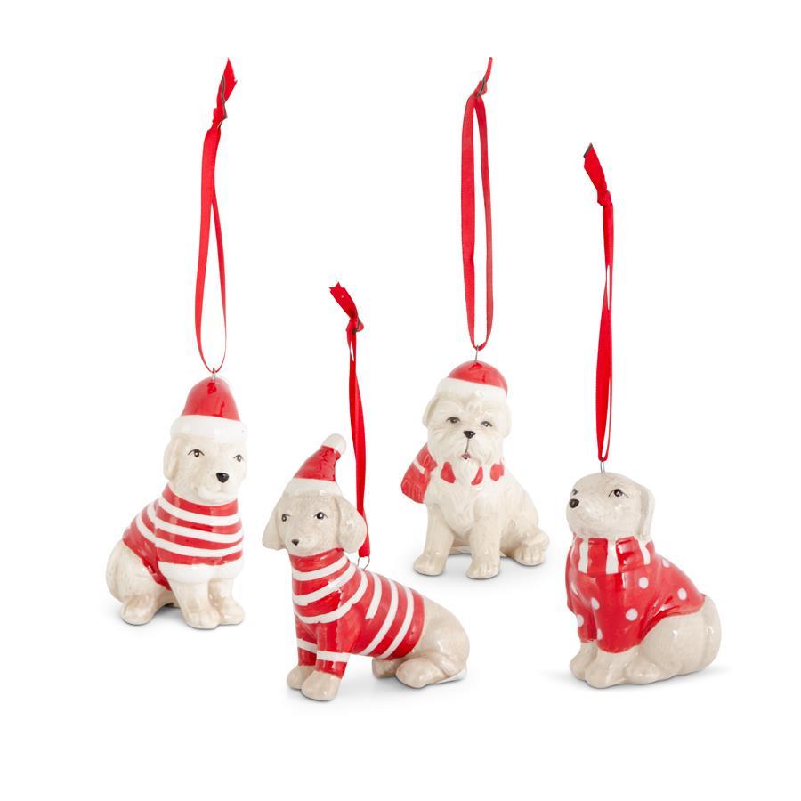Sweater Dog Ornaments (S/4)