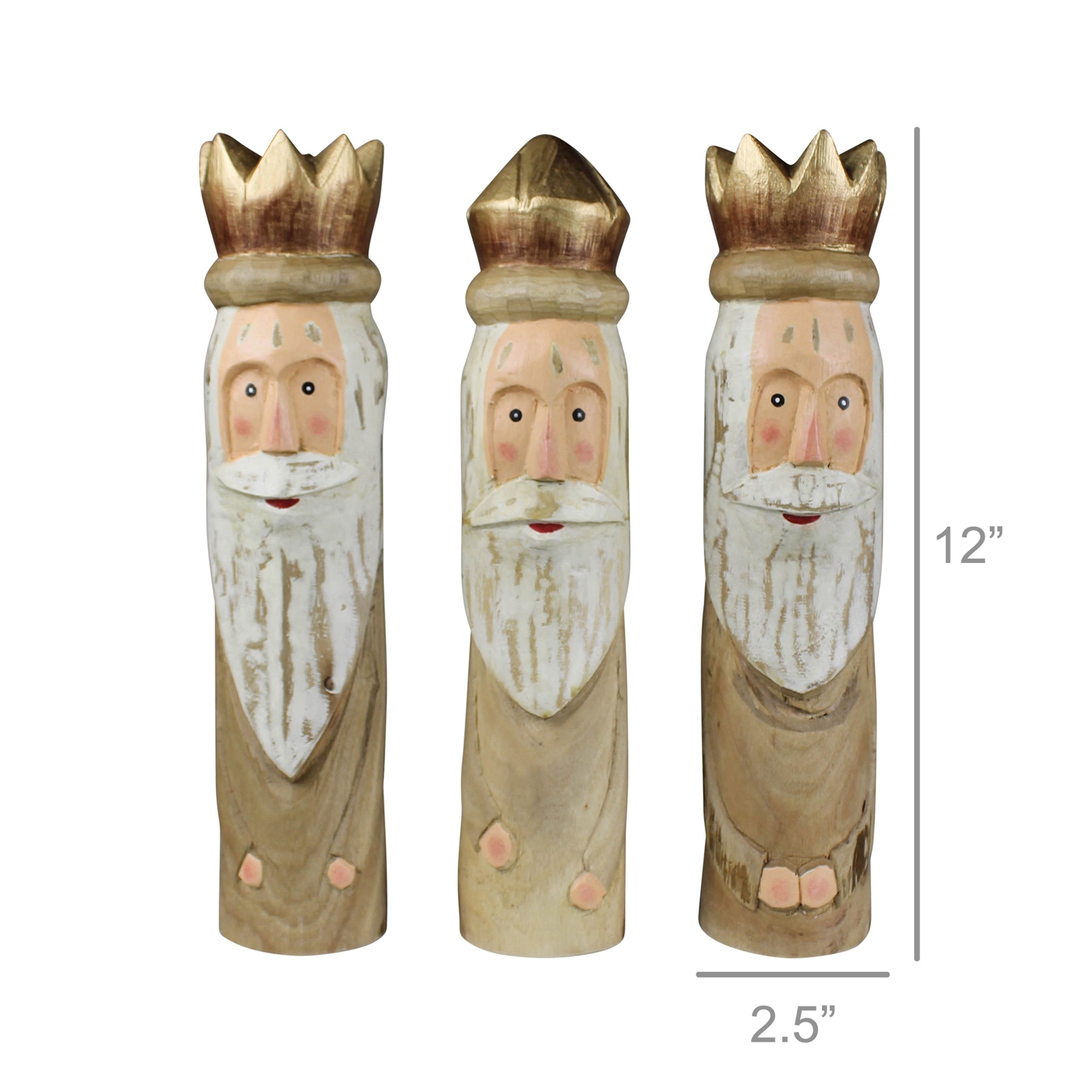 Carved Wooden Kings (S/3)