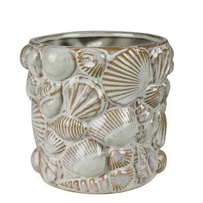 Shell Cachepot, Ceramic - 4”