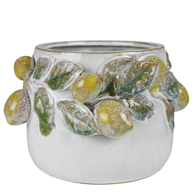 Lemon Cachepot, Ceramic - 4”