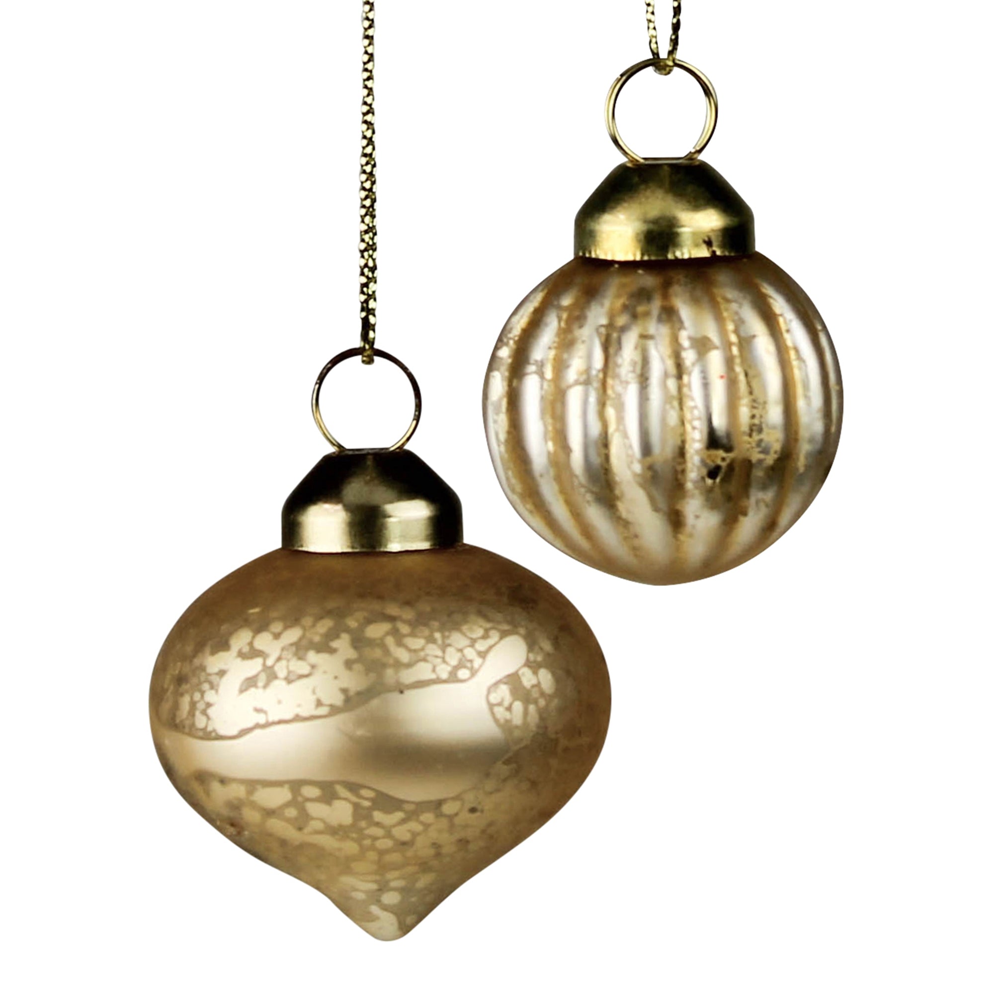 Ornaments, Gold, Glass - Box/8