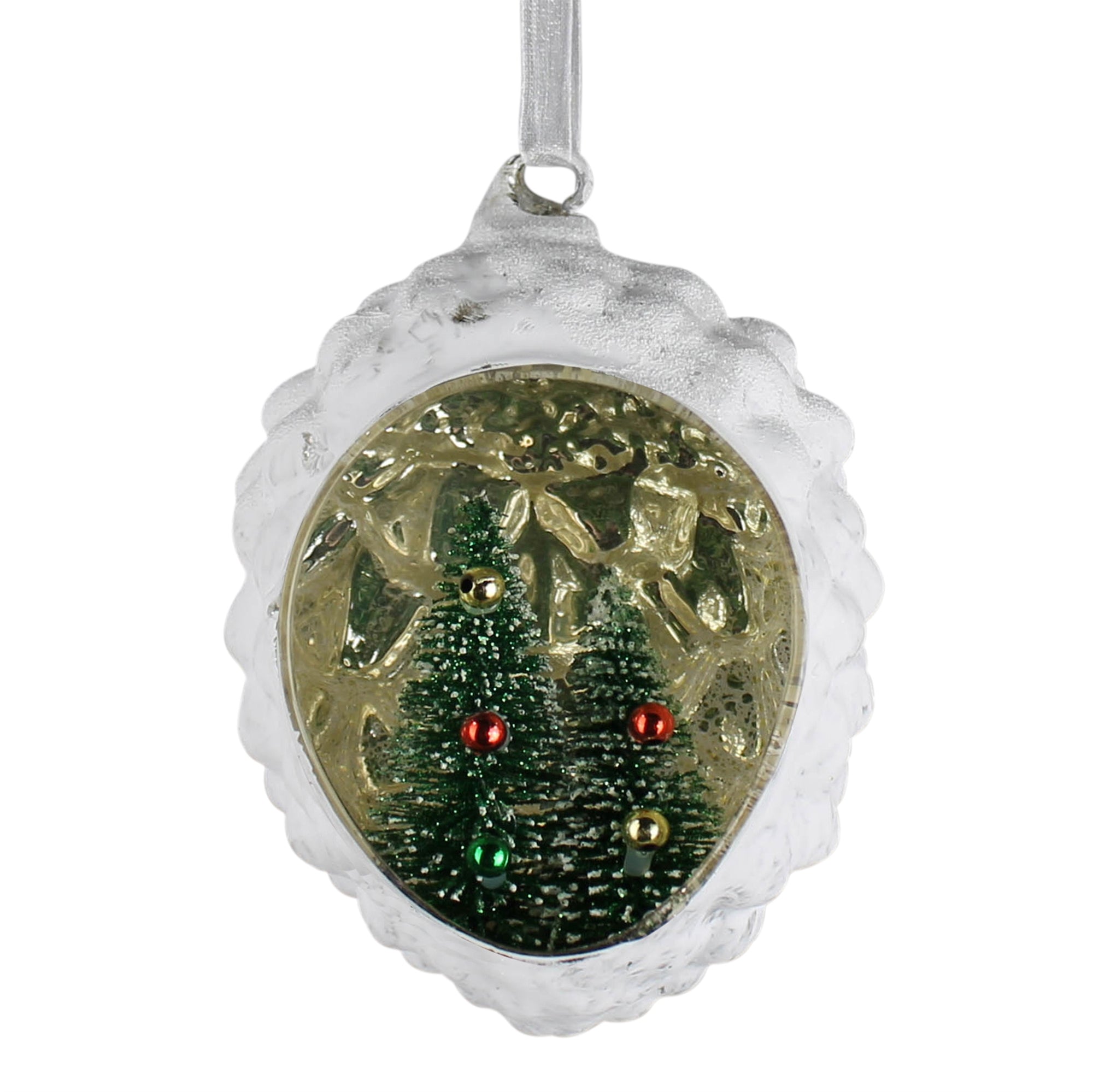 Diorama Ornament with Trees, Glass