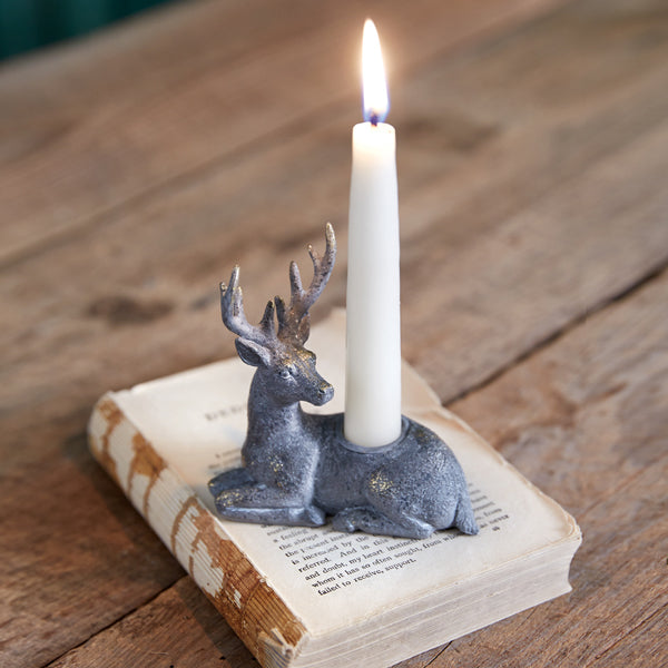 Kneeling Deer Taper Candleholder