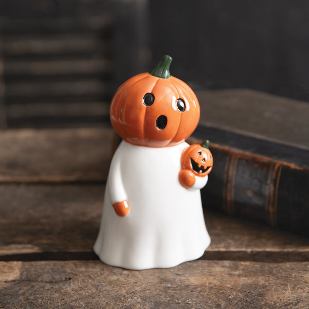 Lighted Surprised Ghost Figurine