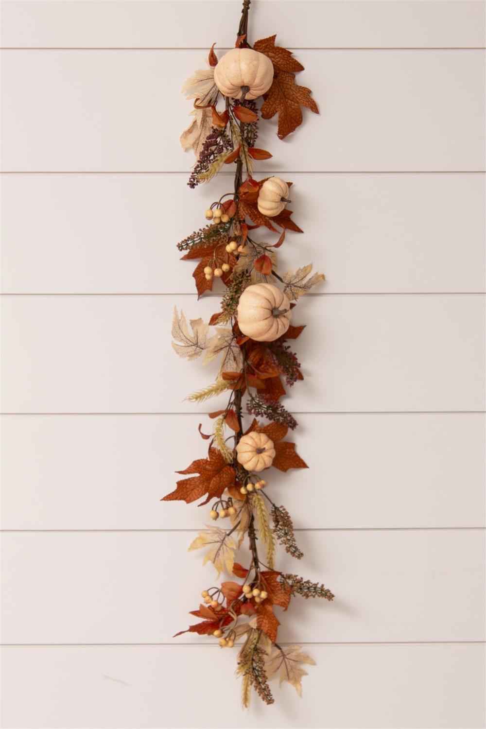 Fall Foliage w/ Pumpkins Garland