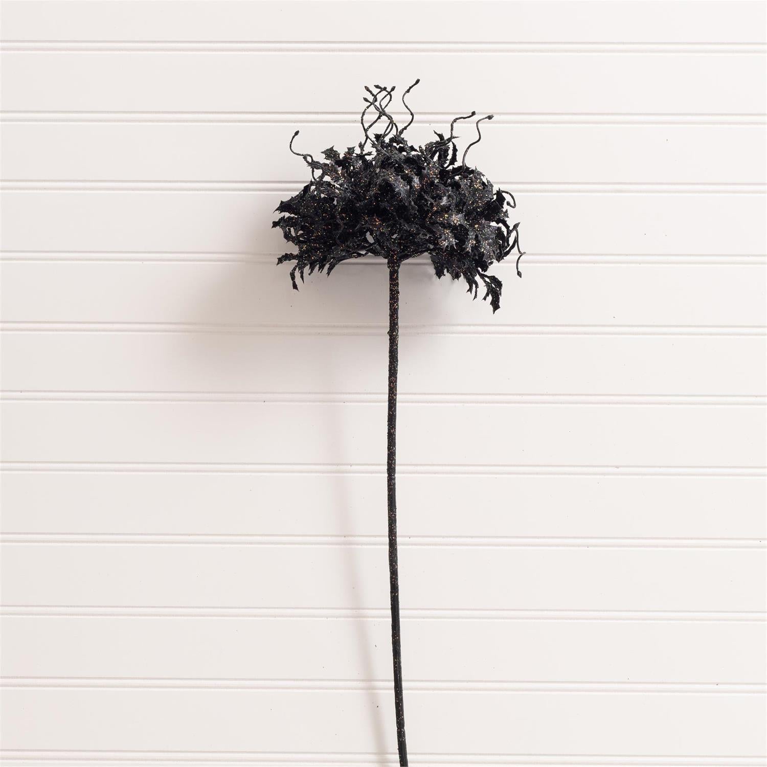 Stem - Halloween Black Allium With Glitter