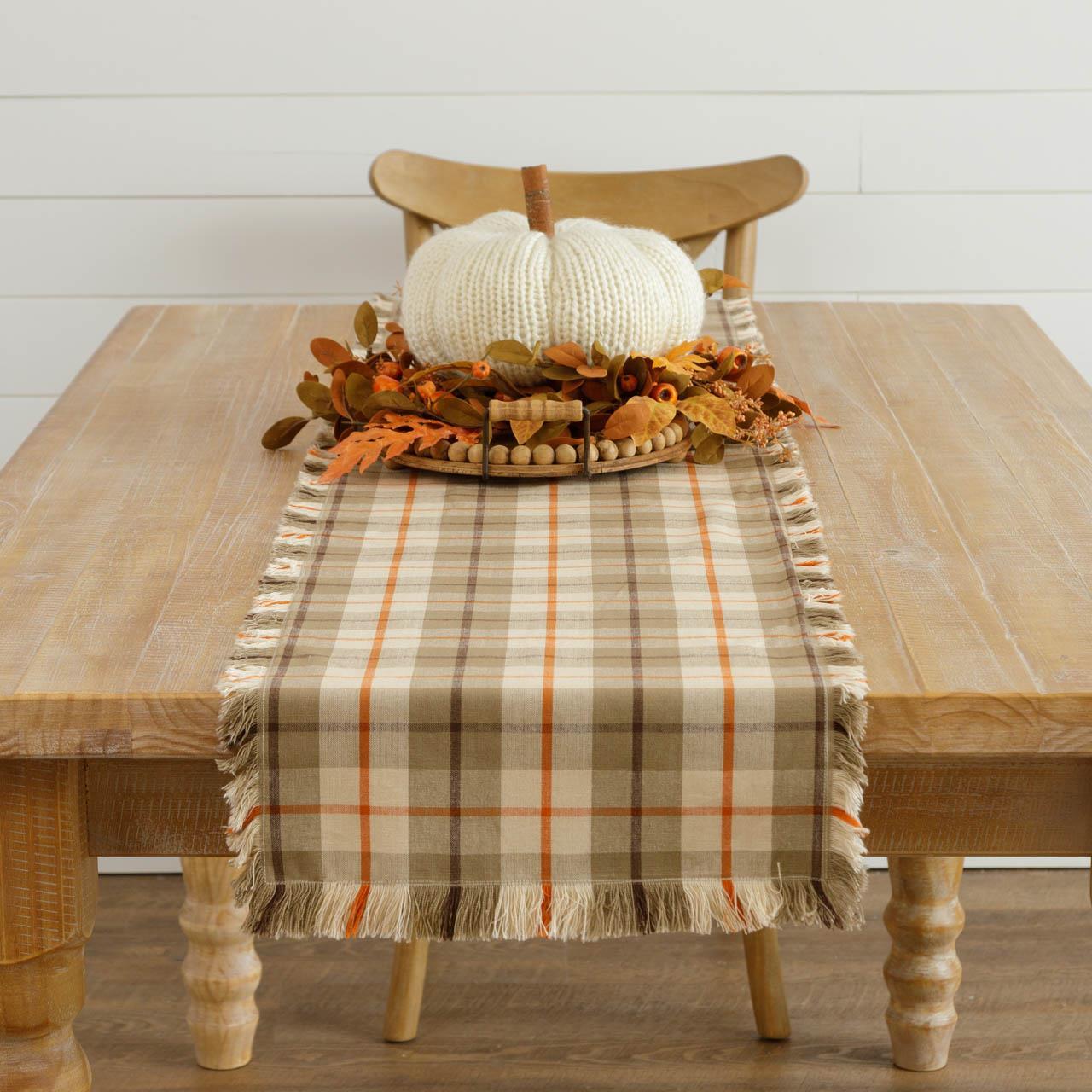 Orange and Tan Table Runner