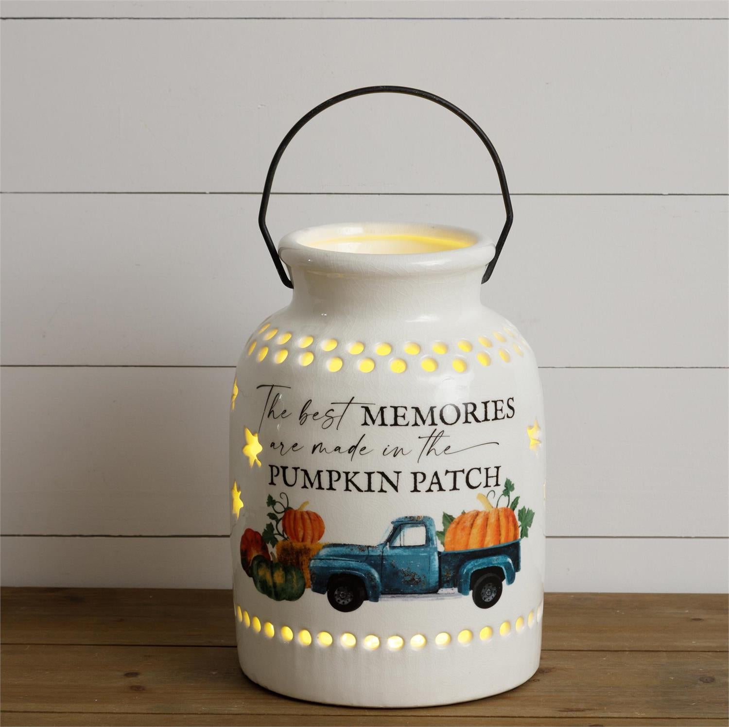 Ceramic Luminary - Pumpkin Patch
