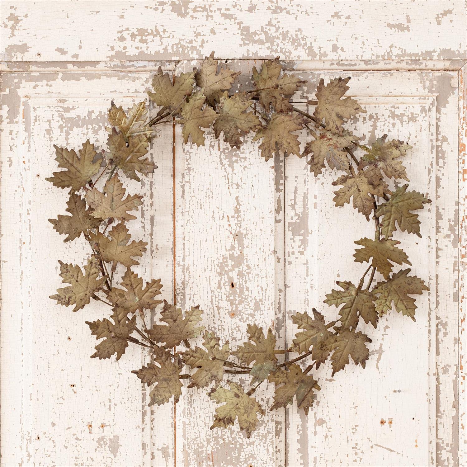 Distressed Maple Leaf Wreath (Pk 2)