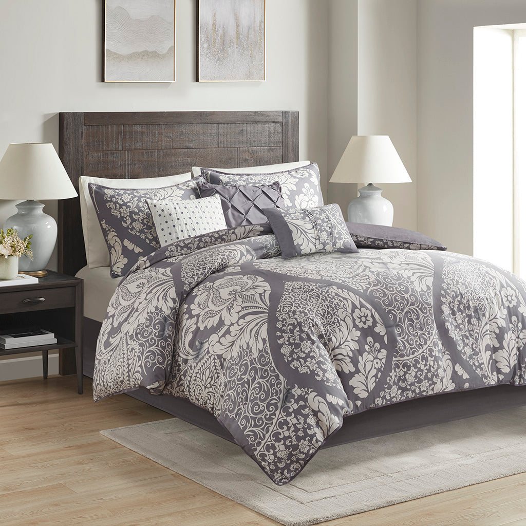 Vienna 7 Piece Cotton Printed Comforter Set