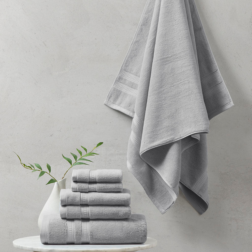 Plume 100% Cotton Feather Touch Antimicrobial Towel 6 Piece Set