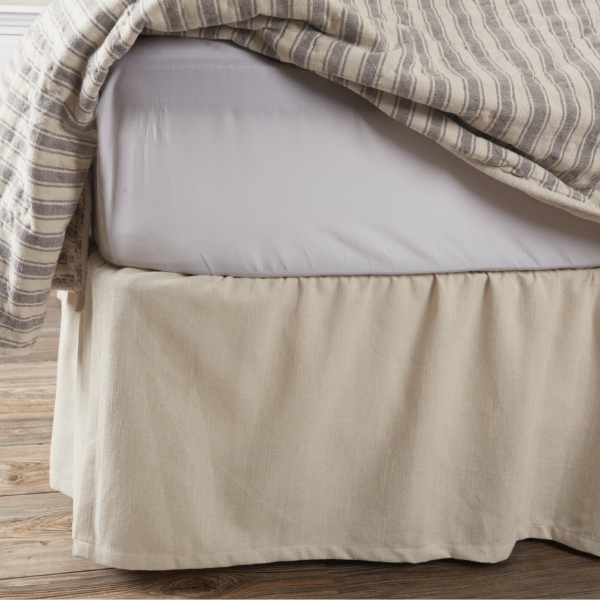 Market Place Natural California King Bed Skirt 84Lx72Wx16
