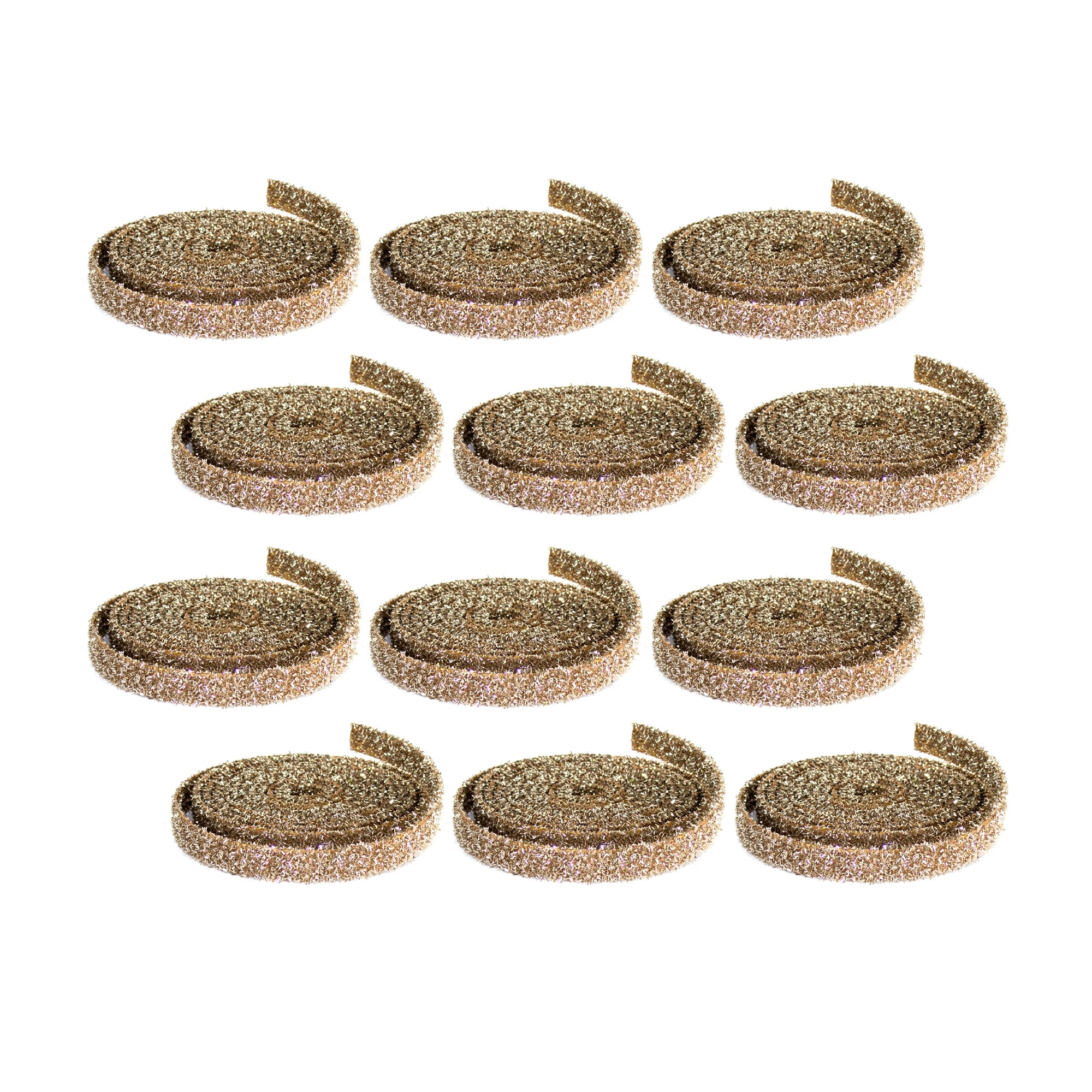 Gold Glitter Rope Ribbon (Set of 12 Rolls)