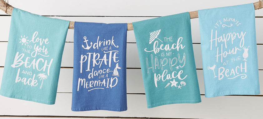Beach Happy Place Dishtowel