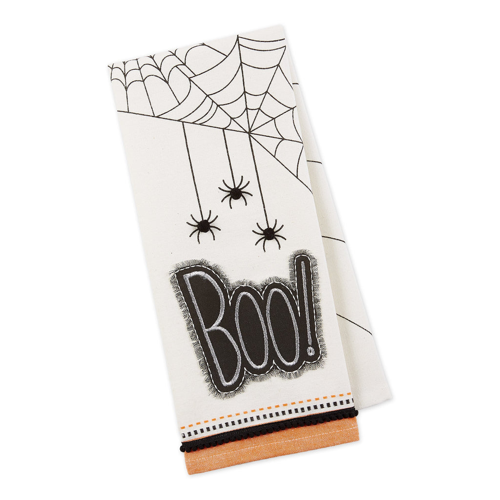 Boo Spiders Embellished Kitchen Towel