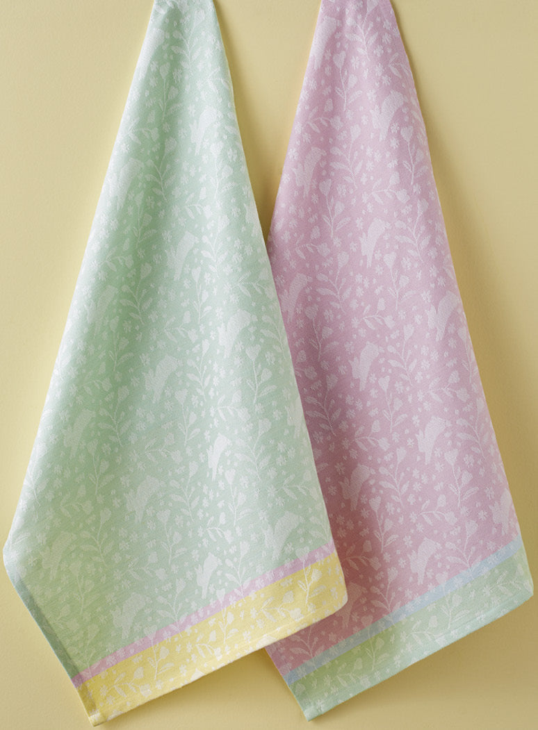 Bunny Hop Jacquard Dishtowels (S/2)