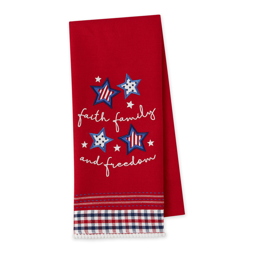 Faith Family Freedom Dishtowel
