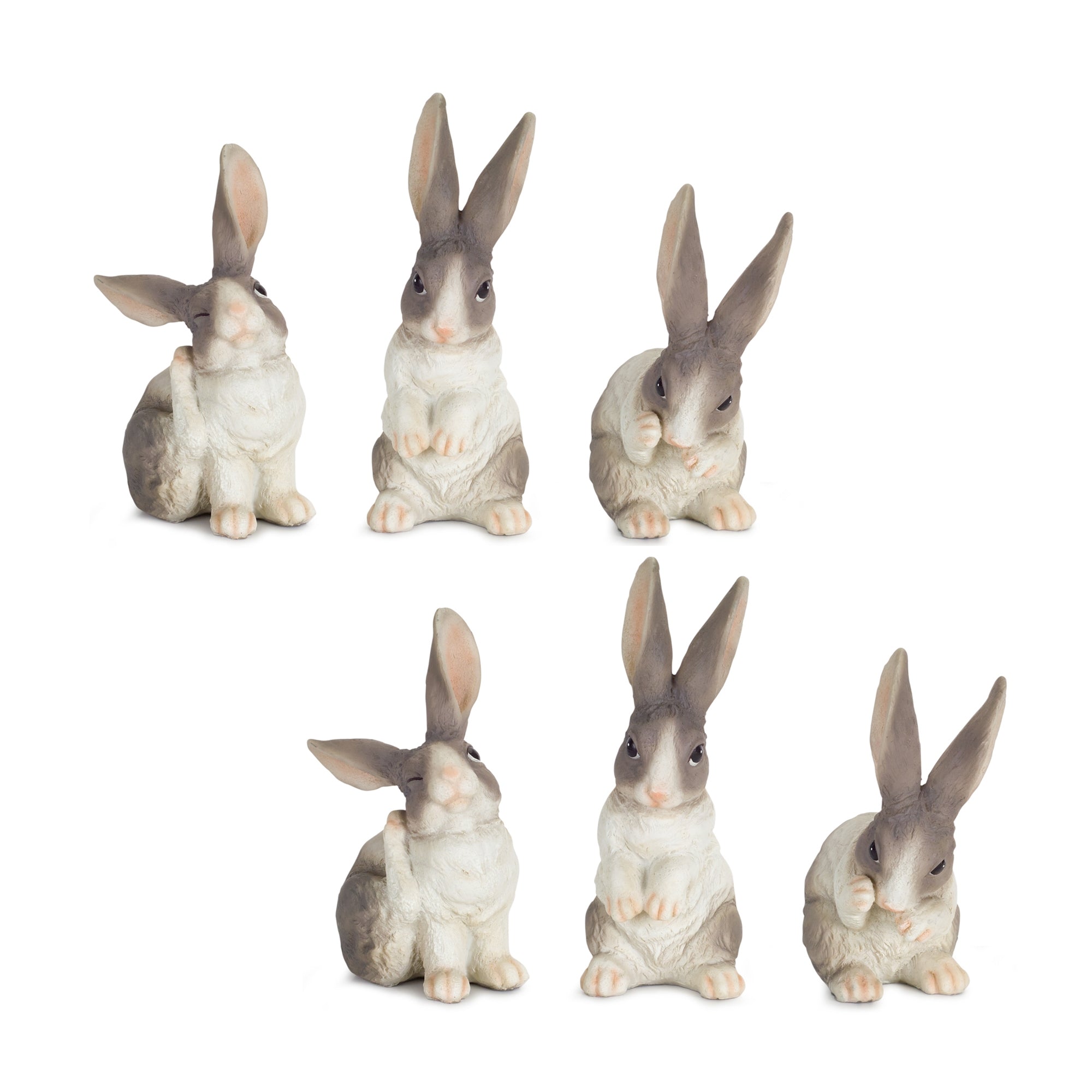 Long Ear Rabbit Figurine (Set of 6)