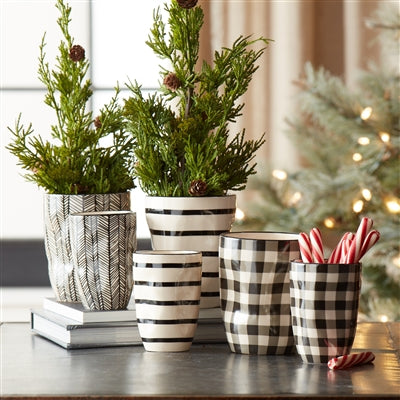 Wavy Patterned Planter or Vase (Set of 6)