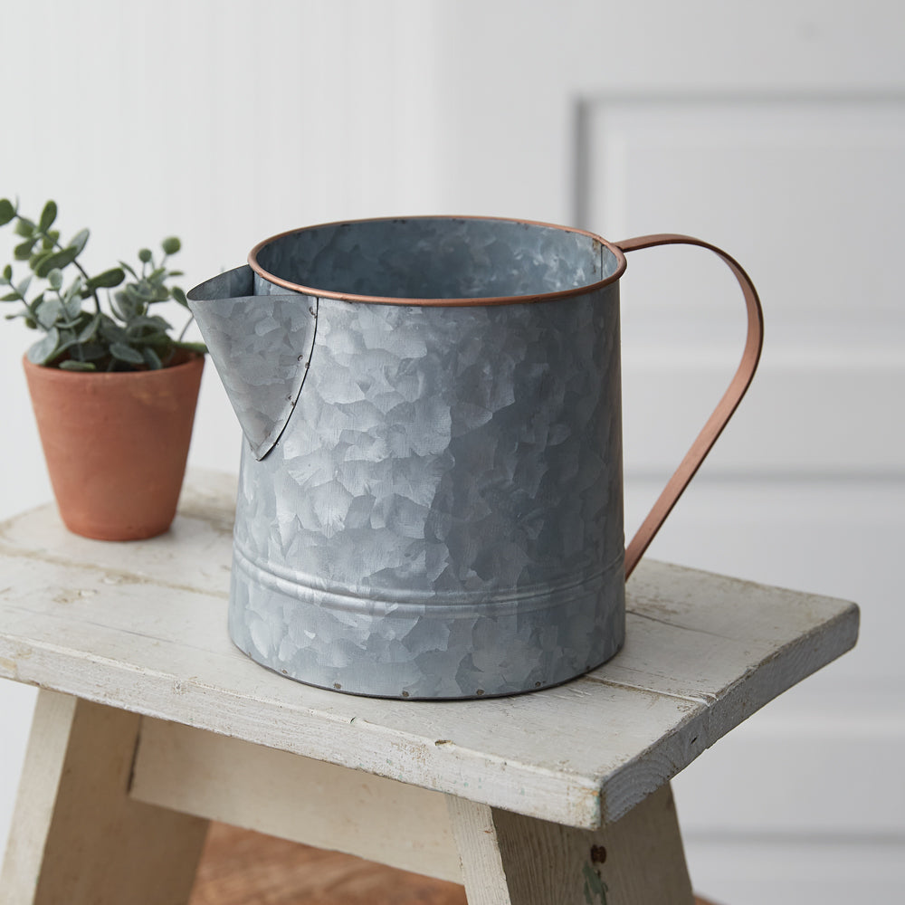 Two Tone Metal Stubby Pitcher