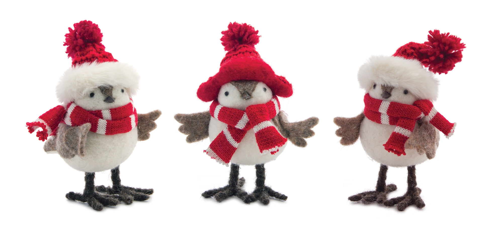 Winter Bird (3 Asst) 6"H Polyester