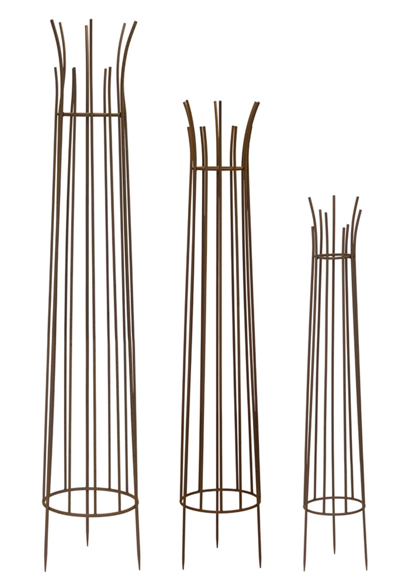 Obelisks (Set of 3) 46.5"H, 56.5"H, 66"H Metal