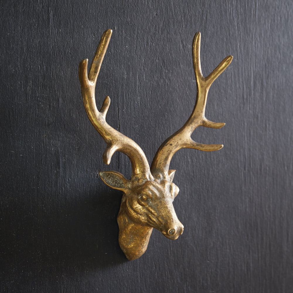 Gilded Faux Deer Head