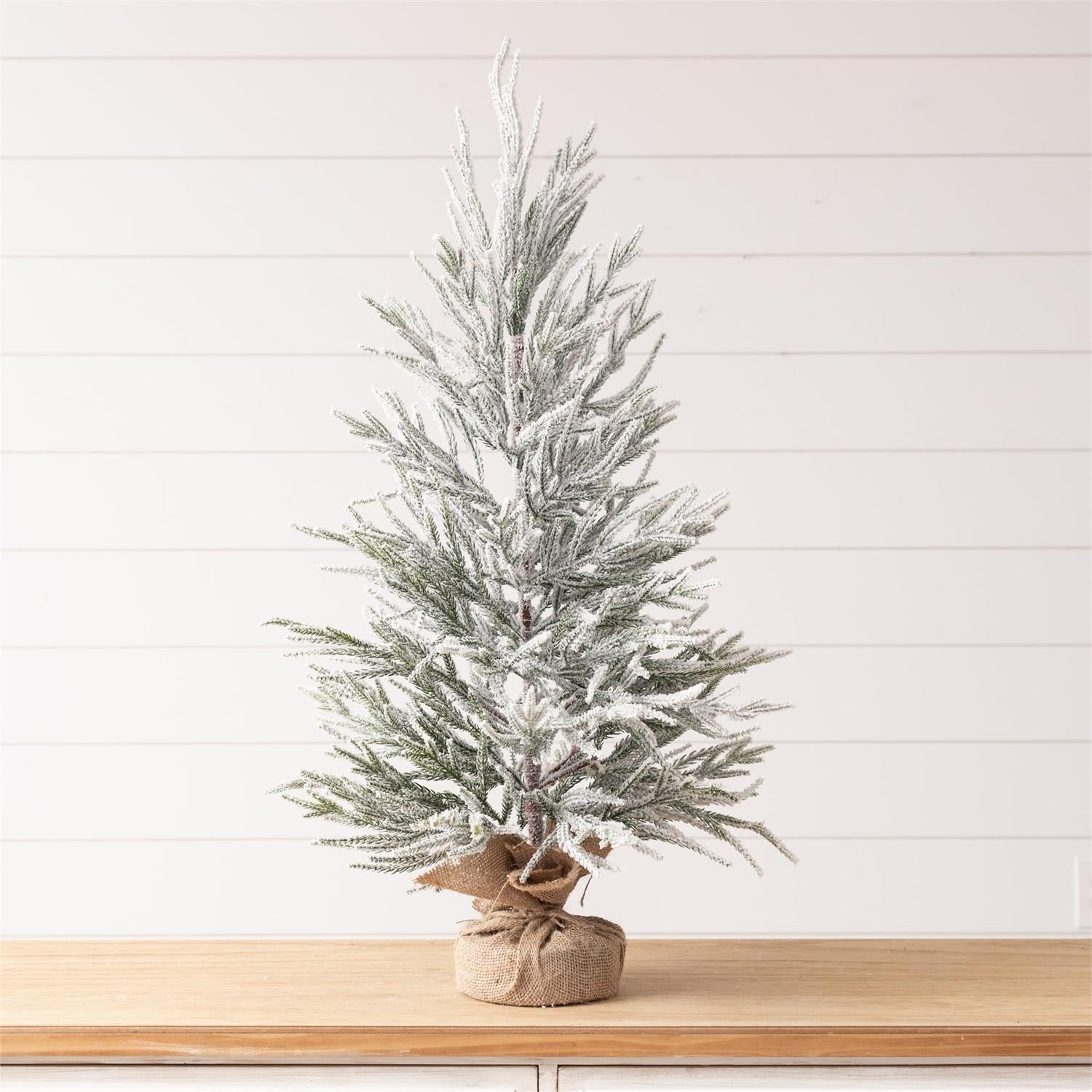 Flocked Christmas Tree (L)