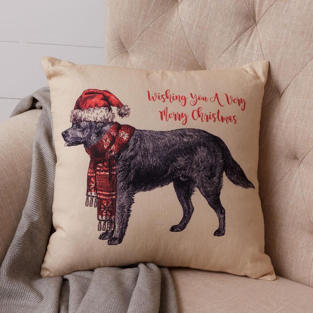 Merry Christmas Dog Pillow