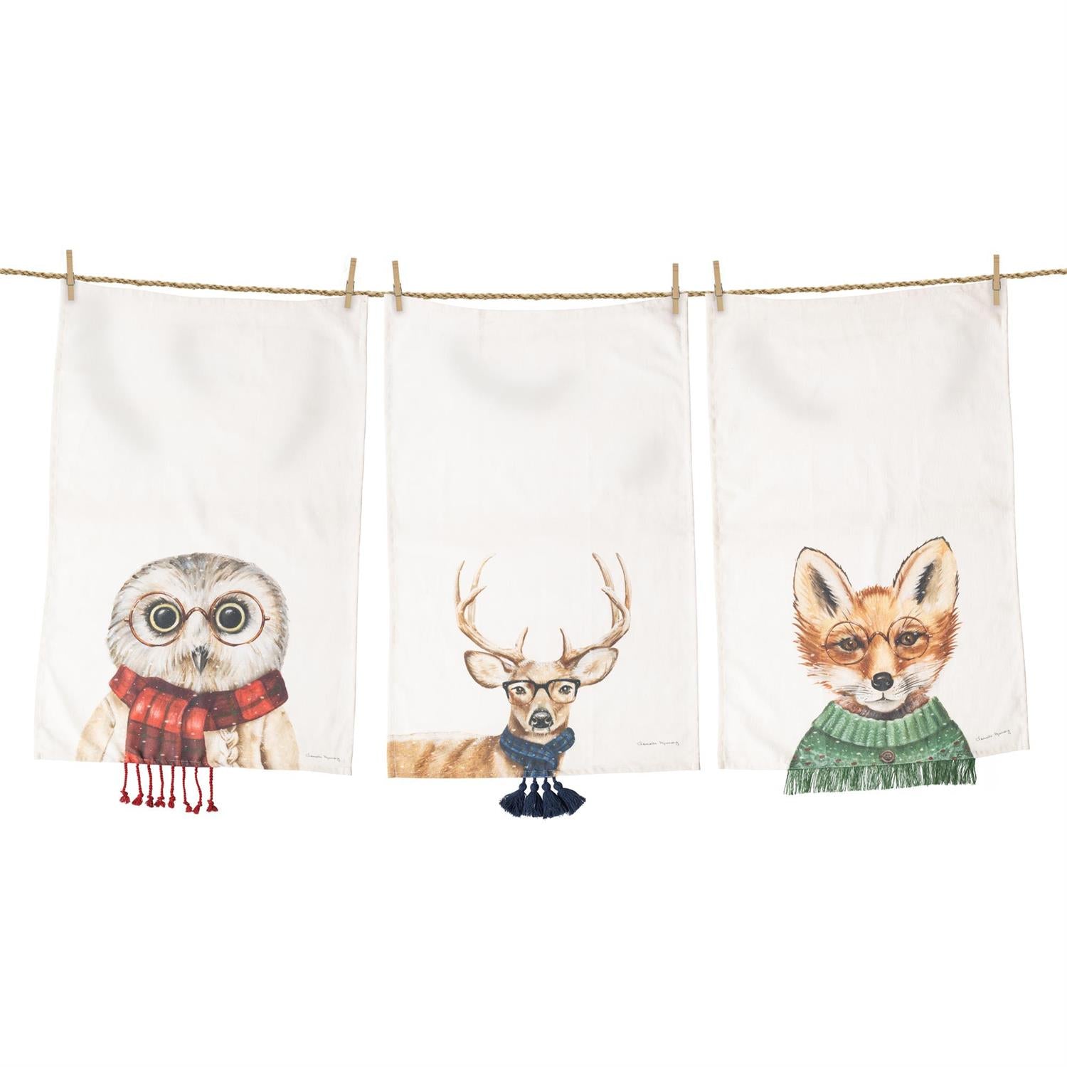 Cozy Critters Tea Towels (S/3)