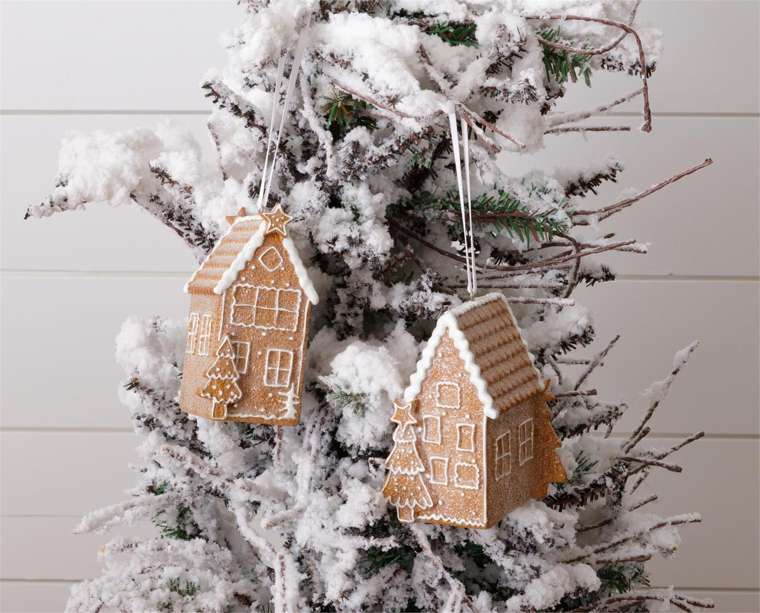 Gingerbread House Ornaments (S/2)