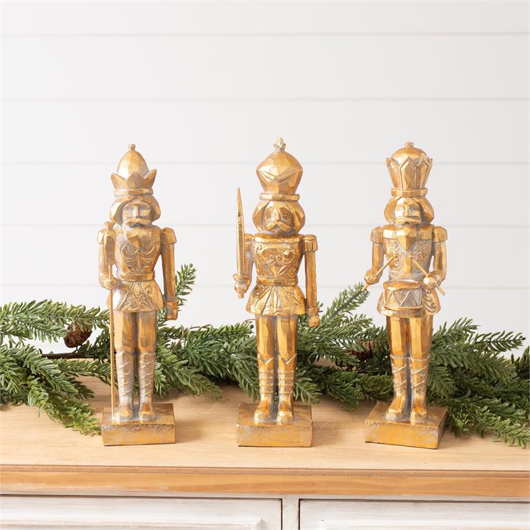 Christmas Gold Nutcrackers (S/3)