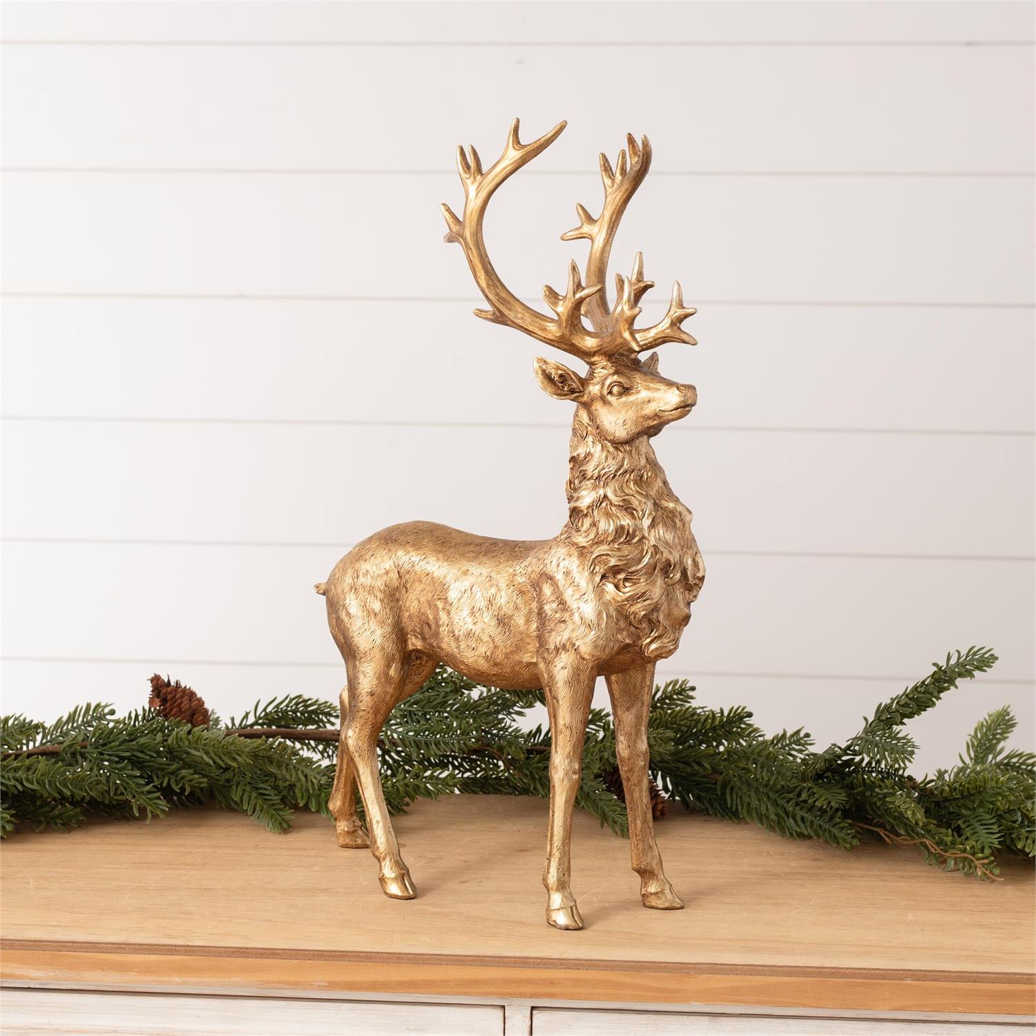 Gold Christmas Deer Standing