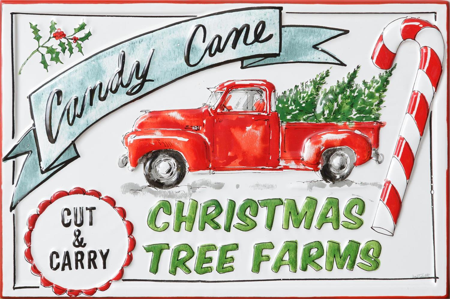 Enamel Sign - Candy Cane Farms
