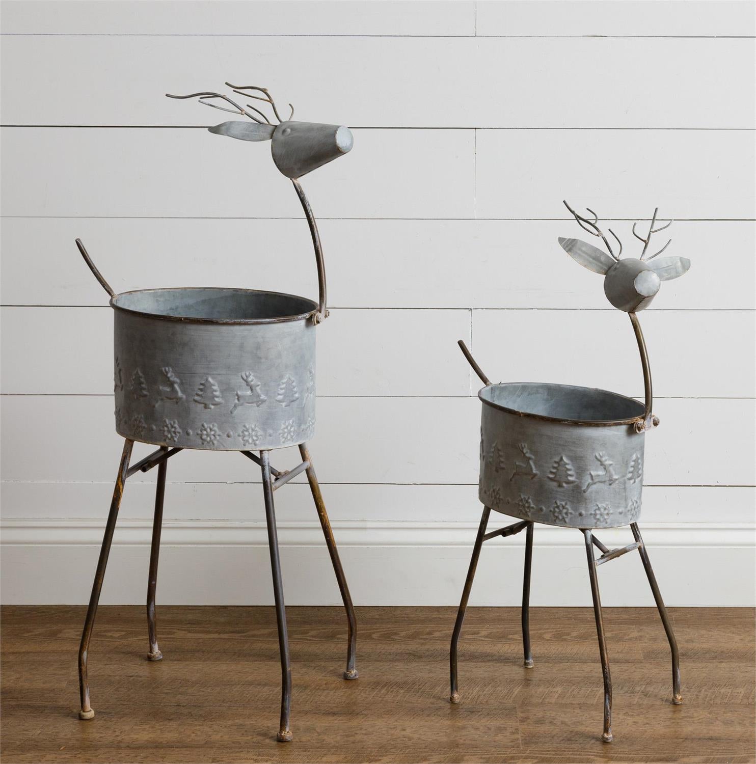 Reindeer Planters (S/2)