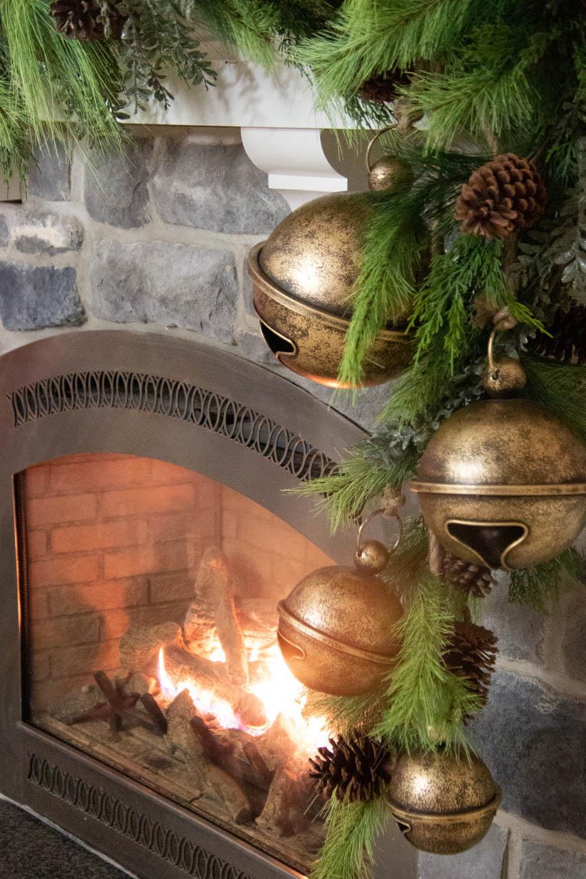 Hanging Antique Gold Bells (4 Bells)