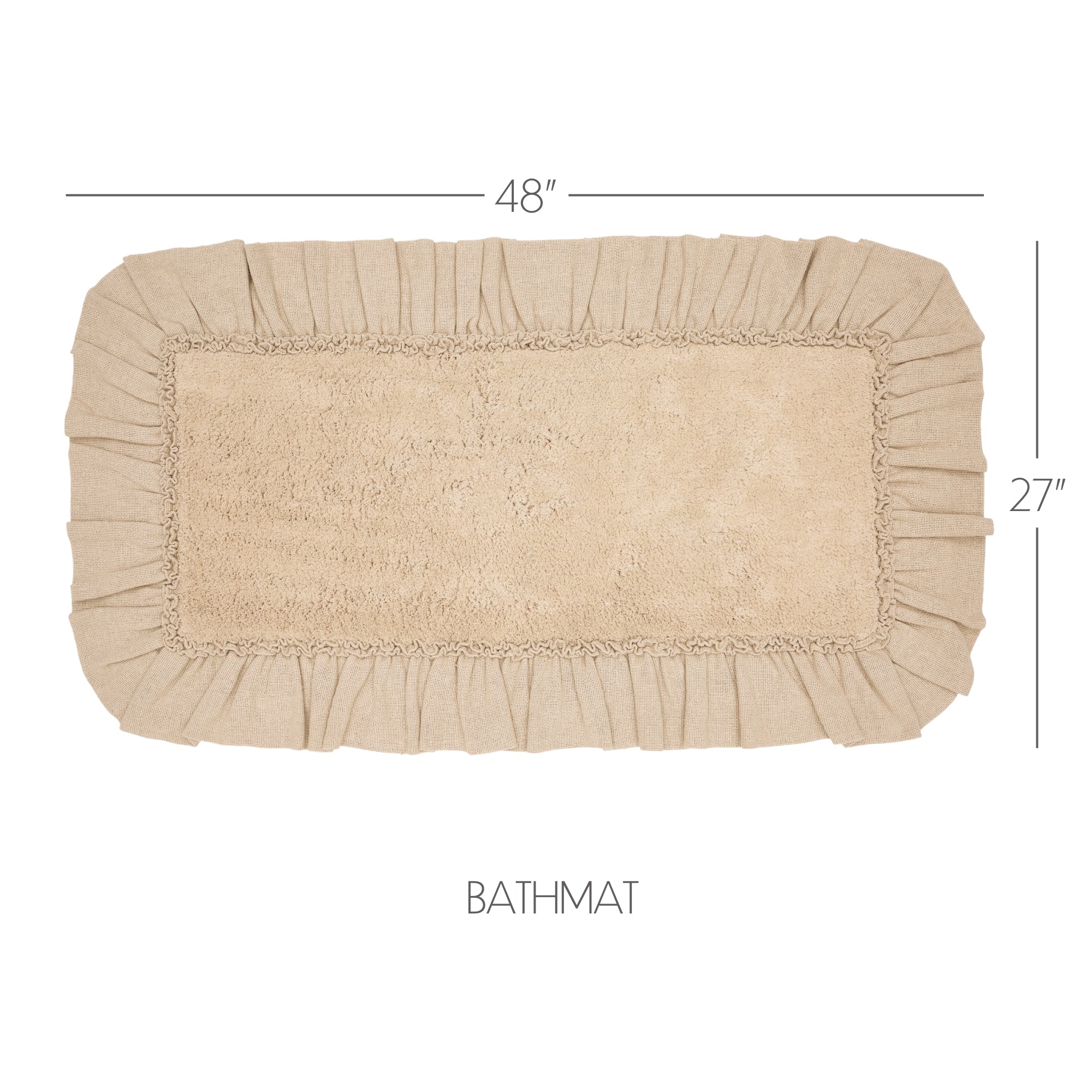 Burlap Vintage Bathmat 27x48