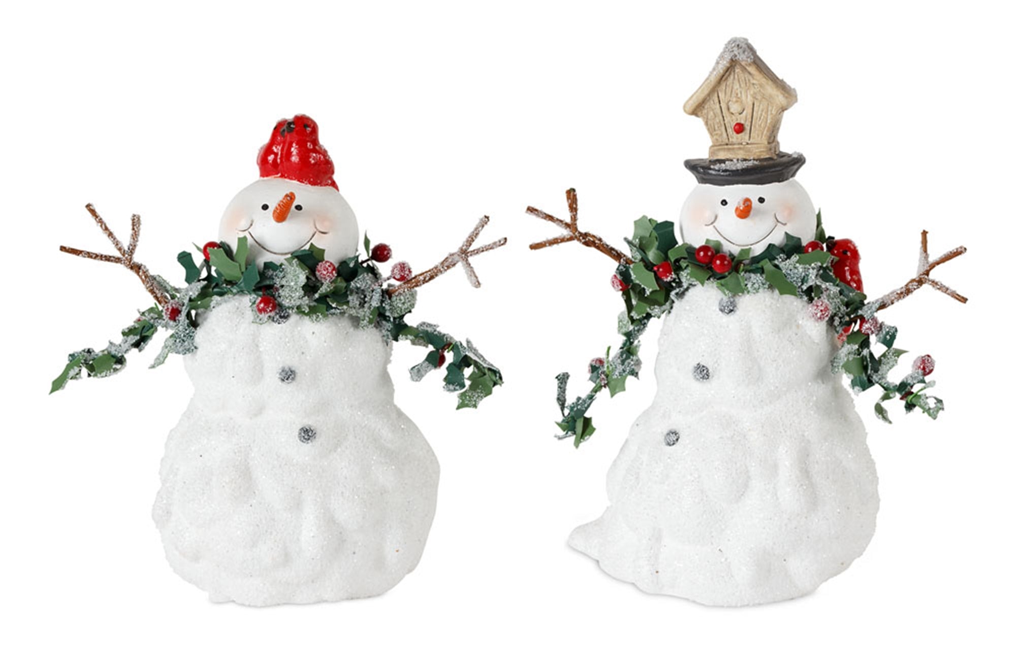Snowman (2 Asst) 5.5"H, 6.5"H Terra Cotta